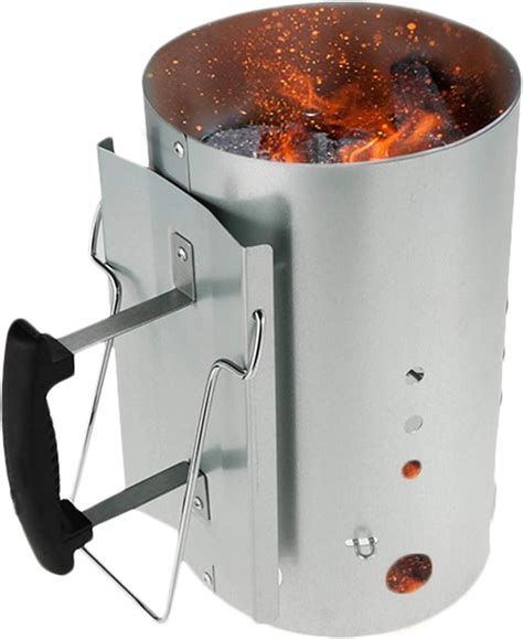 SA Products BBQ Grill Large Charcoal Chimney Starter Briquette and ...