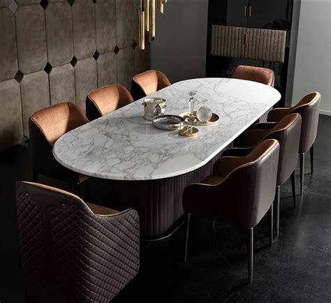 Luxury Dining Table Set with Granite