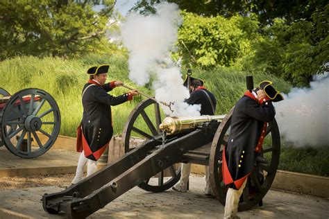 Revolutionary War Cannon Being Fired