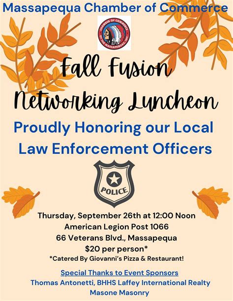 Fall Fusion Networking Luncheon, American Legion Massapequa NY Post ...