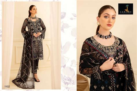RANGOON VOL-1 BY ZARLISH 1101 TO 1103 SERIES BEAUTIFUL PAKISTANI SUITS ...