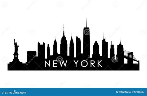 New York Skyline Silhouette Vector