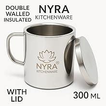 NYRA® Stainless Steel Double Walled Insulated Cup – 300 ML | Coffee and ...