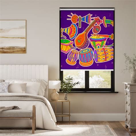 Indian Musical Instruments Roller Blind - Magicdecor®