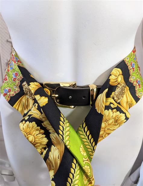Gianni Versace Silk Scarf Belt For Sale at 1stDibs