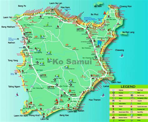 Map Of Bangkok To Koh Samui