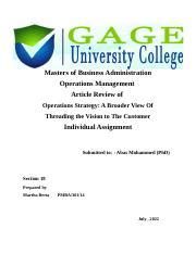 Operations Strategy Framework 的图像结果