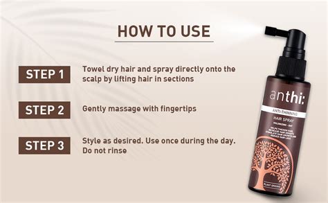 Buy anthi: Anti-Hair Thinning Hair Spray, Thickening & Volume Boosting ...