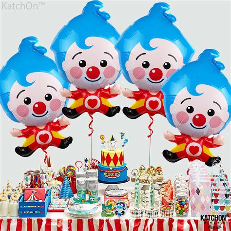 Buy Big, 24 Inch Clown Balloons Set - Pack of 4 Cartoon Balloon ...