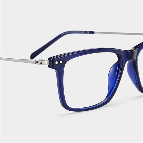 Eleanor Blue Full Rim Rectangle Eyeglasses in TR90 Metrial | ZEELOOL