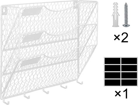 Buy Wall File Holder Superbpag Hanging Mail Sorter Organizer 3-Tier ...