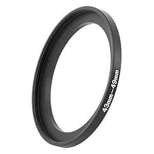 WHIZZO 3X(43mm to 49mm Metal Step Up Filter Ring Adapter for Camera ...
