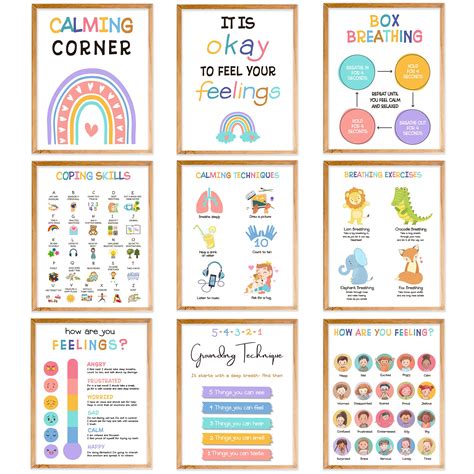 12 Calming Corner Emotions Poster Calming Corner Items Coping Skills ...