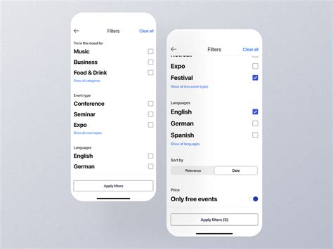 Image result for Filter UI Design Templates