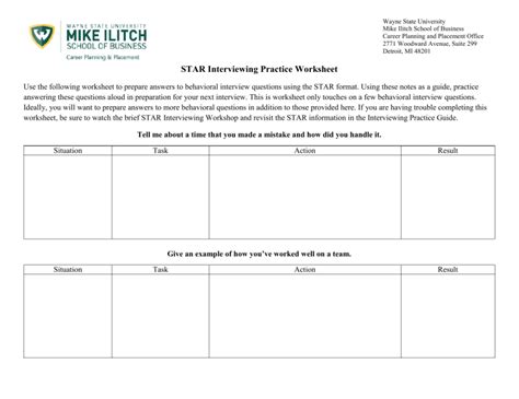 Interview Questions Worksheet PDF 的图像结果