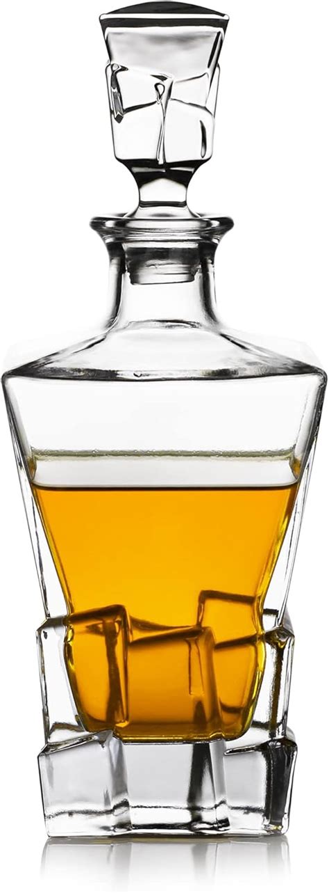Buy LUXU Whiskey Decanter,Square Whiskey Decanter with Stopper,Premium ...
