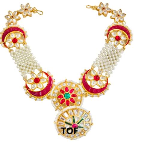 TOF Hair Jewellery Gold Plated Sheeshphool Floral Moon Sheeshphool ...