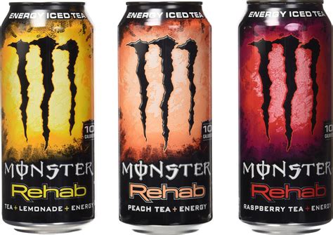 Amazon.com: Monster Energy Rehab Green Tea + Energy, Energy Iced Tea ...