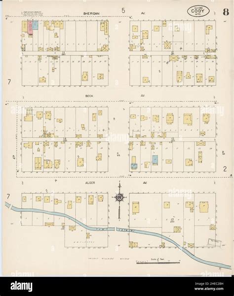 Cody wyoming map hi-res stock photography and images - Alamy