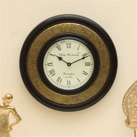 Anvi Vintage Double-Sided Analog Modern Style Golden Metal Station Clo ...