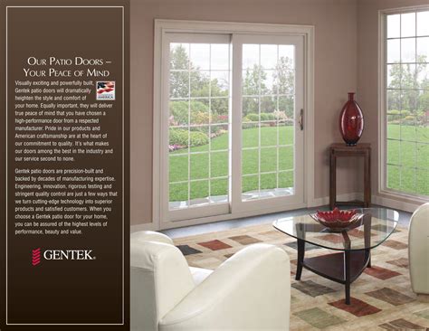 Gentek Building Products, Inc., Catalogs, Sanctuary Patio Door ...