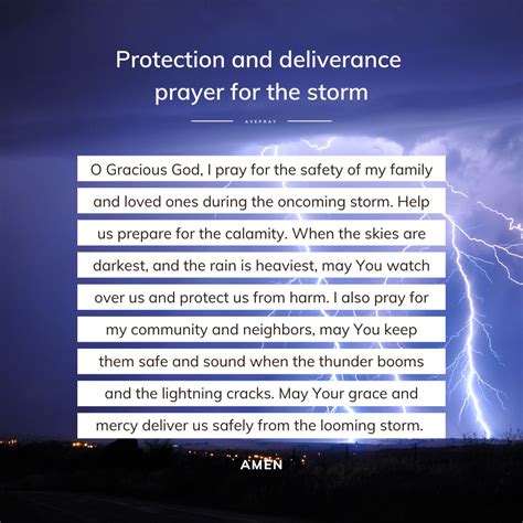 Protection and deliverance prayer for the storm – AvePray