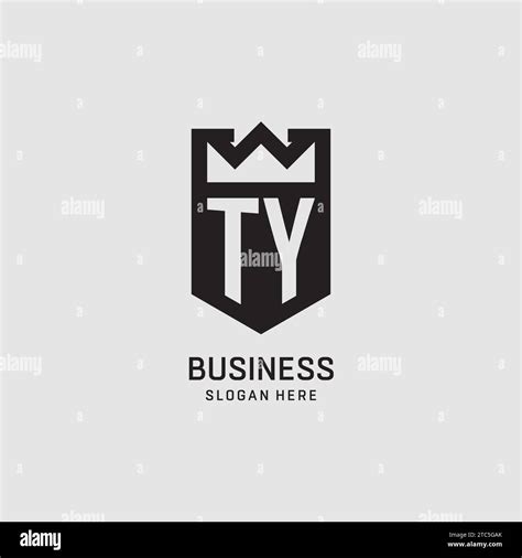 Initial TY logo shield shape, creative esport logo design vector ...