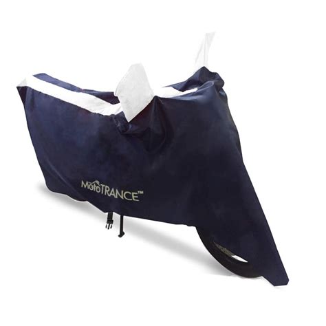 Mototrance Sporty Arc Blue White Bike Body Cover For Bajaj Avenger