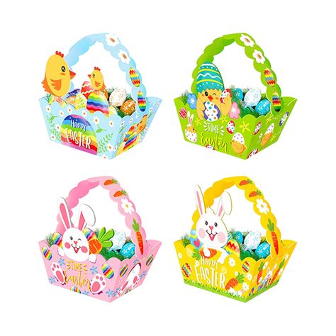 4Pack Easter Basket, Small Easter Baskets for Kids, Happy Easter Gift ...