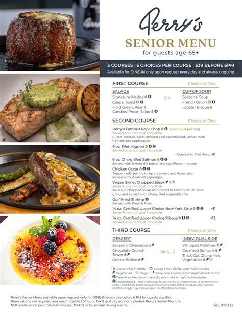 Senior Menu - PD - Perry's Steakhouse & Grille