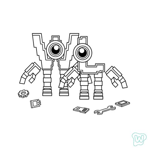 12 W Or L Coloriage - Pages gratuites pour enfants