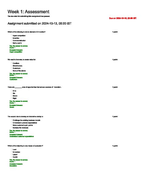 Innovation and Startup Policy Week 1 Assessment - Week 1: Assessment ...