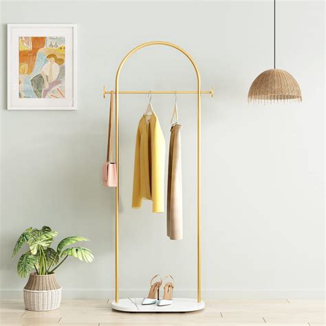 Buy Smlttel Small Clothing Rack Heavy Duty, Gold Clothing Rack, Gold ...