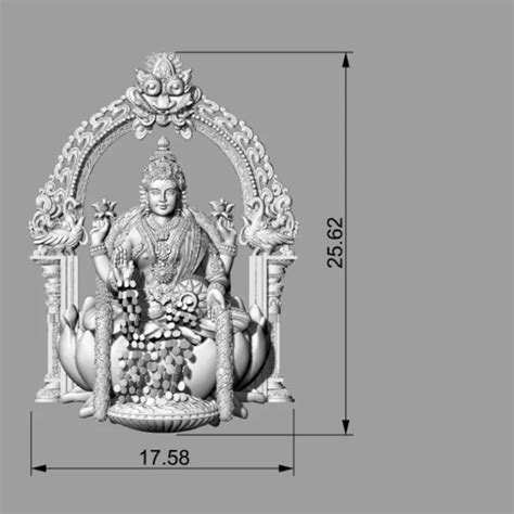 Dhana Lakshmi 3D Model Pendant - Buy Now!
