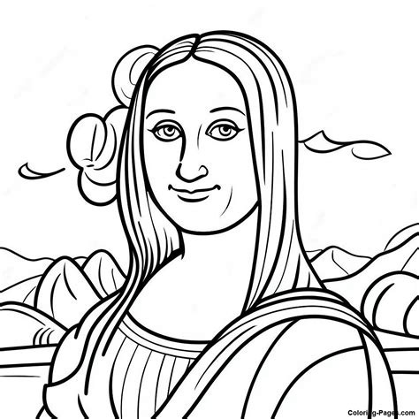 Mona Lisa Coloring Page
