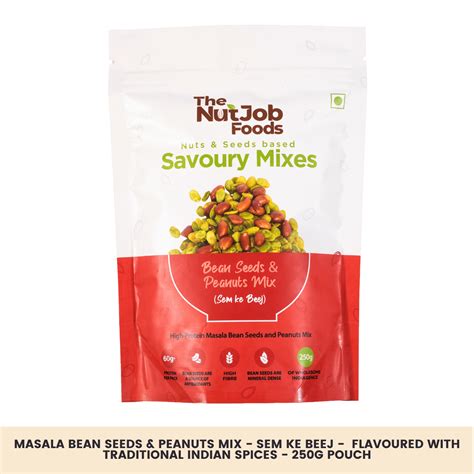 Bean Seeds - Sem ke Beej & Peanuts Mix - Spicy Namkeen Snack, Tea Snac ...