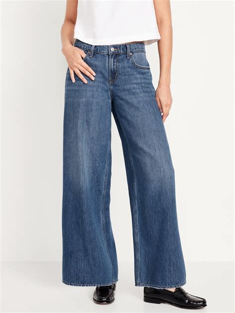 Low-Rise Baggy Wide-Leg Jeans | Old Navy