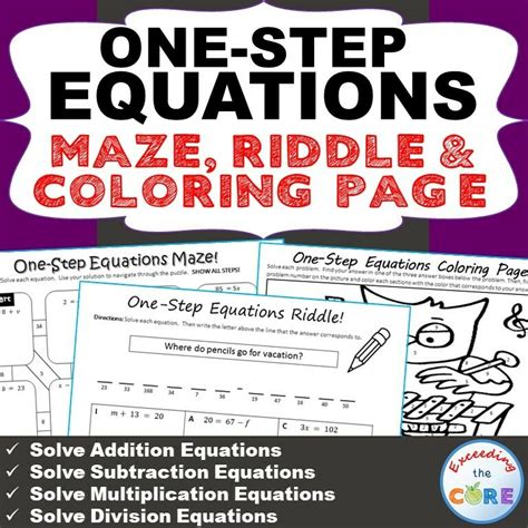 Image result for Solving One-Step Equations