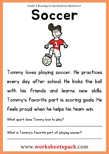 Sports Worksheet Reading Grade 2 的图像结果