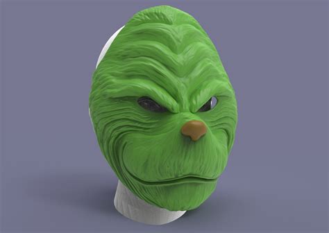 Fichier STL Masque du Grinch Modèle imprimé en 3D 🎃 (OBJ et 3MF)・Modèle ...