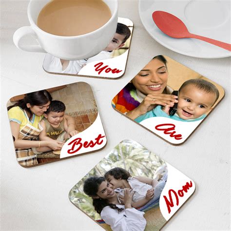 Mom Coasters, Custom Coasters, Personalized Photo Tea/ Coffee Coasters ...