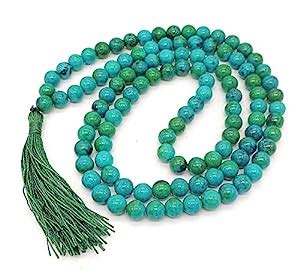 REBUY Chrysocolla Stone Mala 8 mm Beads 108 Beads Reiki Crystal Healing ...