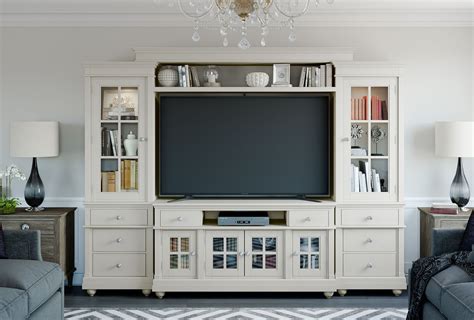 Entertainment Center White Paint at Tyson Deb blog