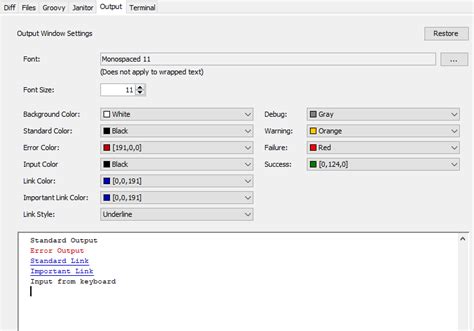 NetBeans Output Format Underline 的图像结果