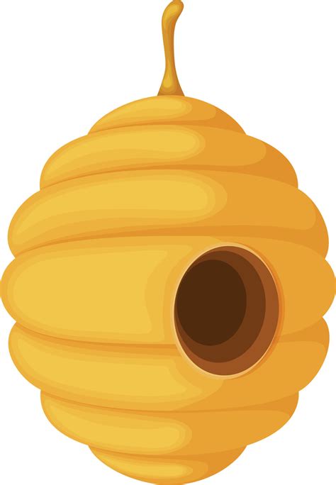 Hive. Yellow cartoon honey bee hive. A beehive. Vector illustration ...