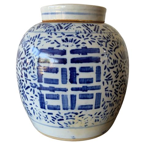 20th Century Chinese Blue and White Phoenix Ginger Jar at 1stDibs