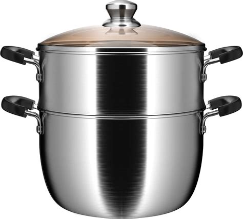 Buy VENTION Double Layers Steamer Pot for Cooking, Stainless Steel ...