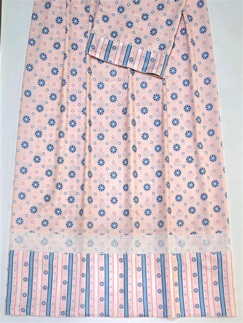 Baby Pink Printed Rida With Smart Printed Panel & Lace – AL-Vard Collection