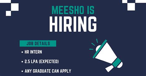 Meesho is hiring HR intern