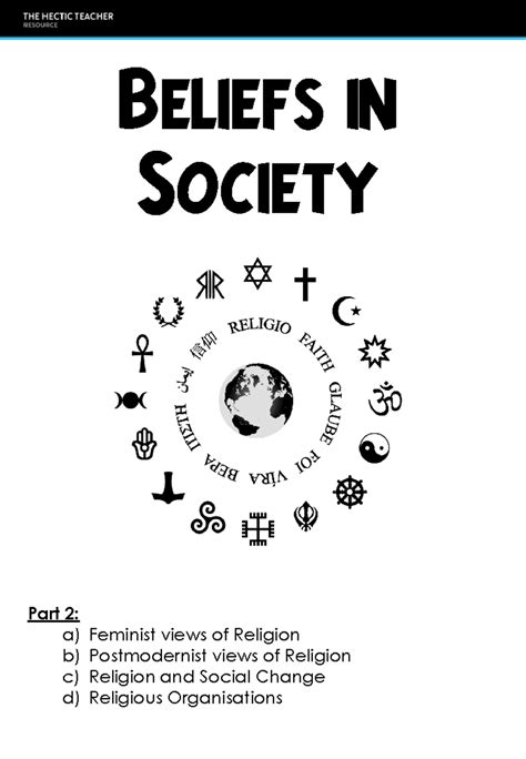 Beliefs Part 2 - 2020 - Beleifs part 2 - Beliefs in Society Part 2: a ...
